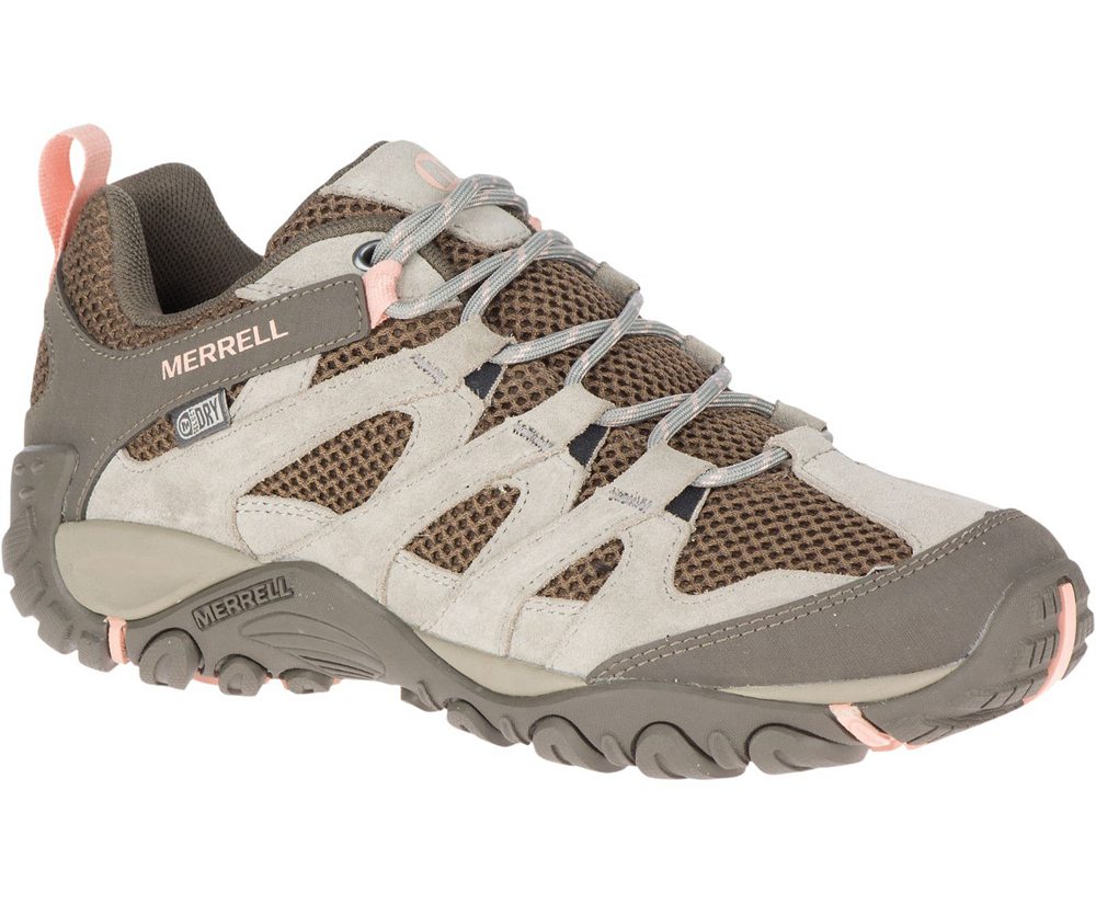 Buty Trekkingowe Merrell Damskie Szare - Alverstone Waterproof - 704162-MUA